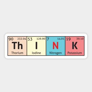 Think - Periodic Table of the Elements Sticker